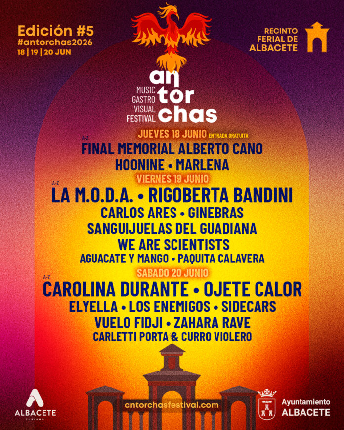 Música y alta cocina se funden en el @antorchasfestival 2026. Albacete se convierte del 18 al 20 de junio en el epicentro cultural y gastronómico del verano. Foto: agencia.