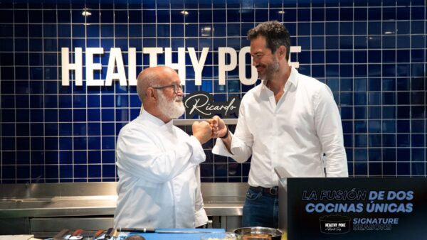 Cuando la alta cocina se vuelve accesible: Healthy Poke y el chef Ricardo Sanz (1★ Michelin) se alían para rendir homenaje a la pureza del producto y al equilibrio gastronómico en el día a día. Foto: agencia.