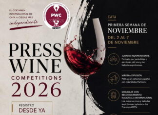 La AEPEV busca los mejores vinos de España en su concurso 2026 Nace el Press Wine Challenge con el concurso que revoluciona el vino español. Foto: PWC