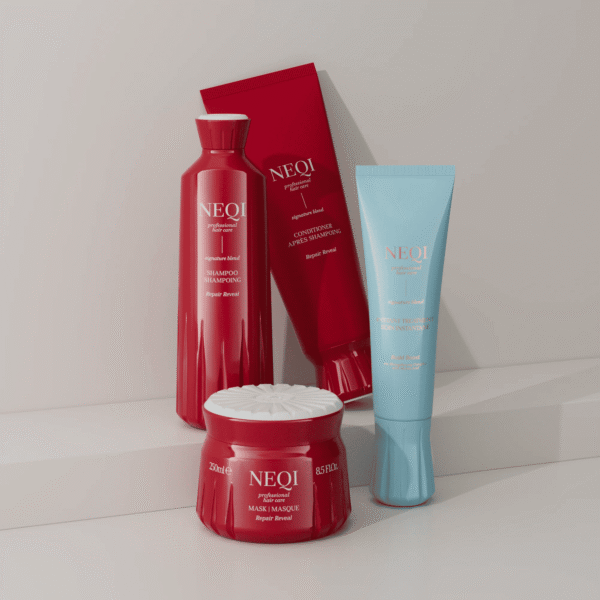 Simplificar tu rutina de belleza sin renunciar a la máxima eficacia es el verdadero arte del verano. La línea Repair Reveal de @neqi_hair fusiona la ciencia cosmética más avanzada con una sensorialidad exquisita: champú, acondicionador y mascarilla para transformar largos y puntas al instante.Devuélvele la elasticidad y el tacto sedoso a tu melena con este elixir de nutrición. Foto: agencia.