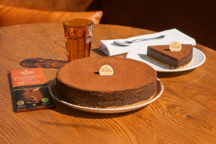 El capricho definitivo con la tarta templada de chocolate Trapa con helado de mantequilla tostada, la edición limitada para celebrar el Día Mundial del Chocolate. Foto: La Trapa.