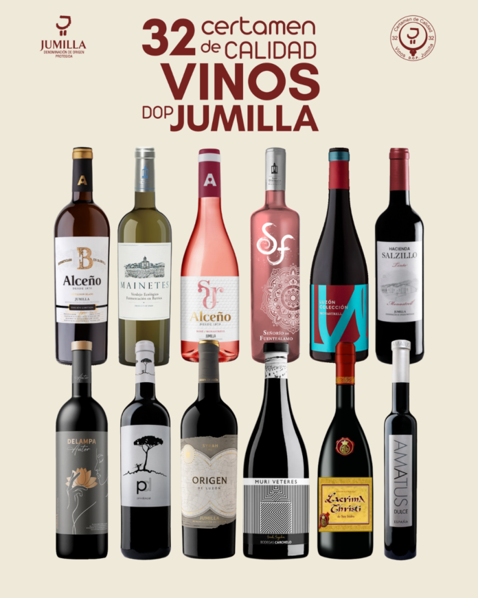 Los 12 vinos triunfadores del 32º Certamen de Calidad DOP Jumilla celebran la excelencia de su terruño y el reinado incontestable de la Monastrell. Foto: D.O.P.Jumilla.